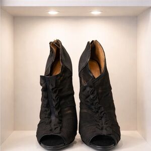 Nine West Black Peep-Toe Heels